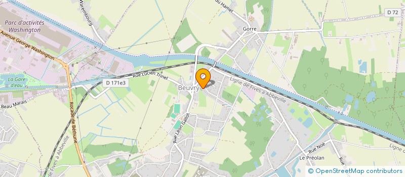 localisation de l'entreprise ACTIF IMMO  BEUVRY