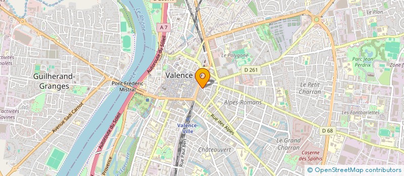 localisation de l'entreprise ACTIF IMMO GESTION à VALENCE
