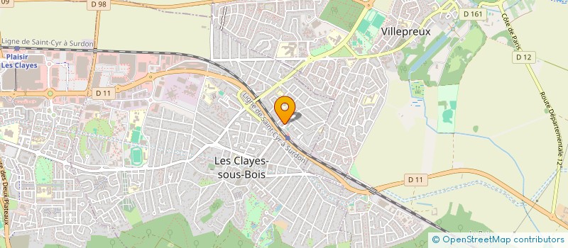 localisation de l'entreprise ACTIF IMMOBILIER à LES CLAYES-SOUS-BOIS