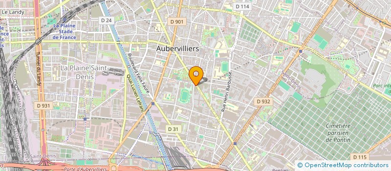 localisation de l'entreprise ACTIF IMMOBILIER à AUBERVILLIERS