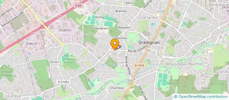 localisation de l'entreprise ACTIF MICRO 33 à GRADIGNAN