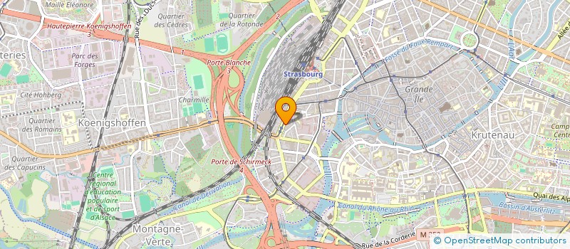 localisation de l'entreprise ACTIF NORD-EST à STRASBOURG