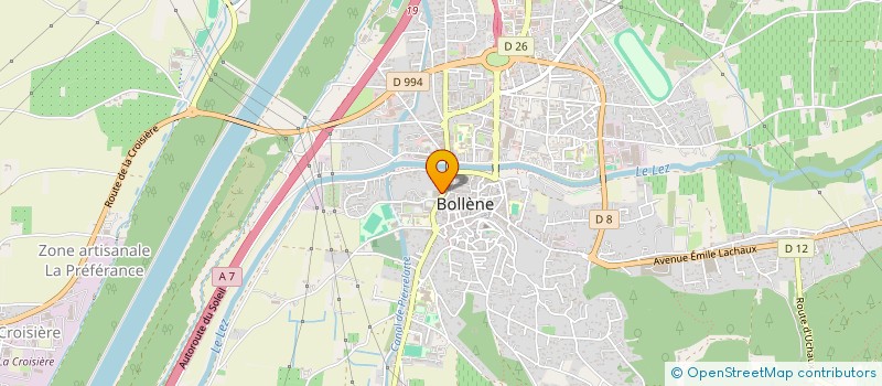 localisation de l'entreprise ACTIF ORTHOPEDIE à BOLLENE
