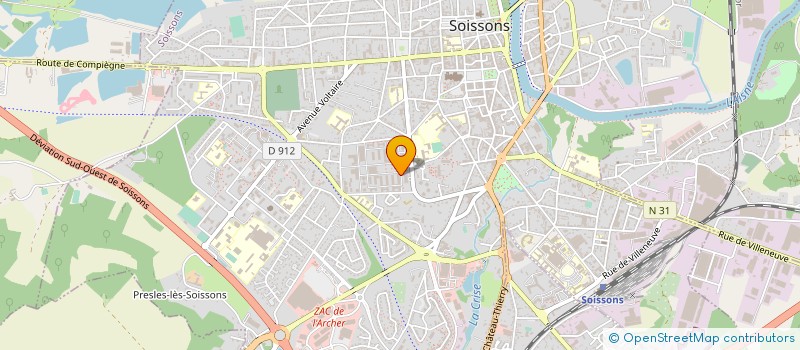 localisation de l'entreprise ACTIF PATRIMOINE CONSEIL à SOISSONS