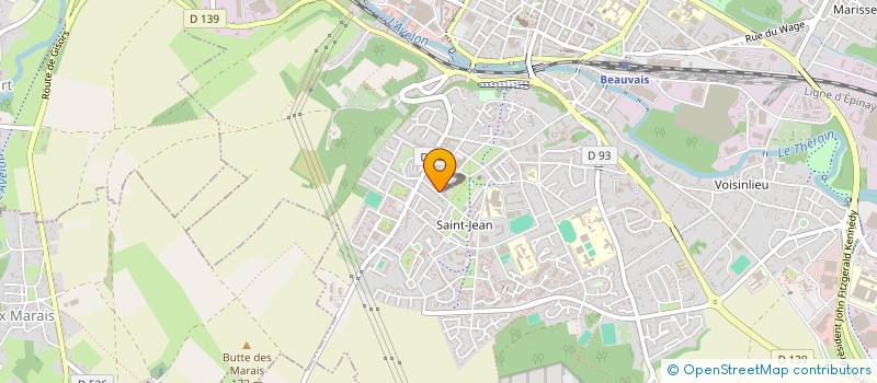 localisation de l'entreprise ACTIF POUR S'INSERER DURABLEMENT DANS LA VIE - A.I.D.D.V.  BEAUVAIS