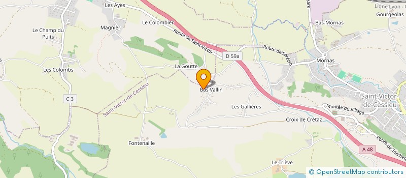 localisation de l'entreprise ACTIF RENOVE ENERGIE  SAINT-VICTOR-DE-CESSIEU