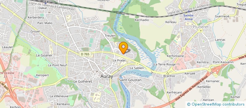 localisation de l'entreprise ACTIF SA à AURAY