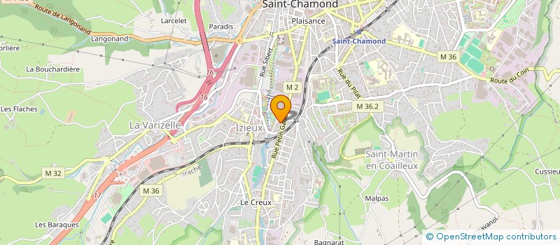 localisation de l'entreprise ACTIFS +  SAINT-CHAMOND