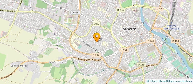 localisation de l'entreprise ACTILAC à AUXERRE