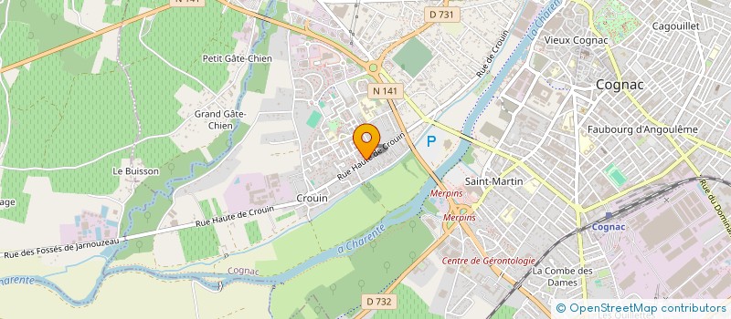 localisation de l'entreprise ACTILEV à COGNAC