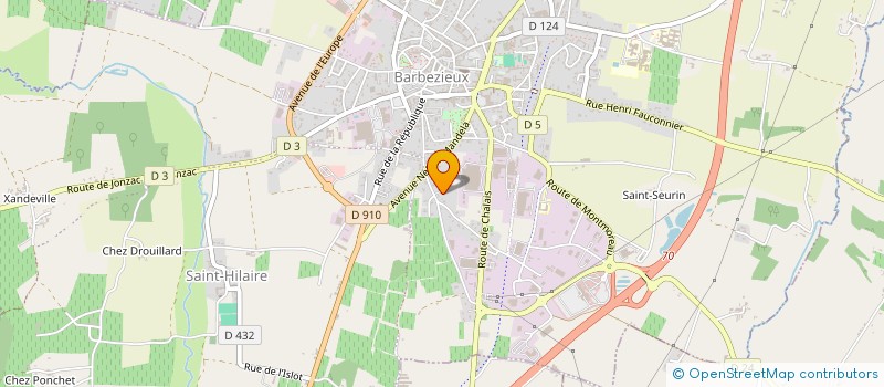 localisation de l'entreprise ACTILOC  BARBEZIEUX-SAINT-HILAIRE