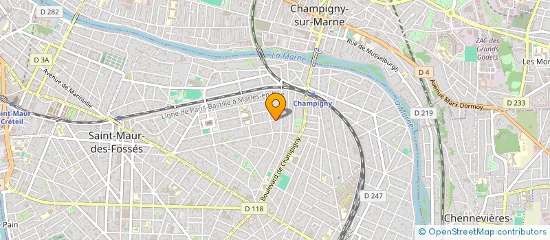 localisation de l'entreprise ACTINODON à SAINT-MAUR-DES-FOSSES