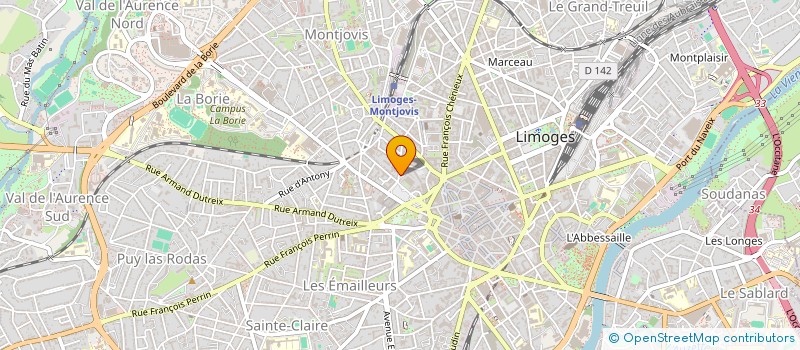 localisation de l'entreprise ACTINVEST à LIMOGES