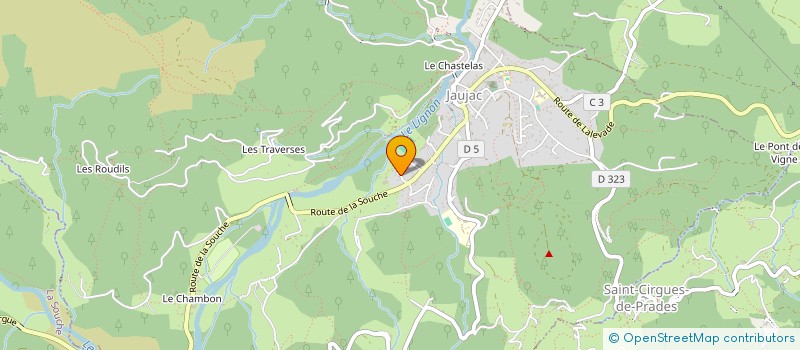 localisation de l'entreprise ACTIO M  JAUJAC