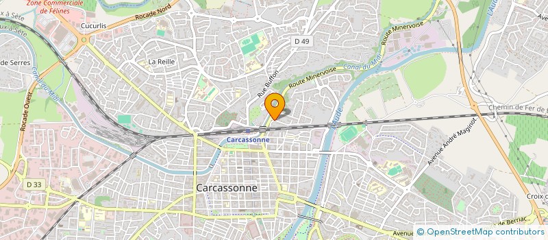 localisation de l'entreprise ACTION 2 à CARCASSONNE