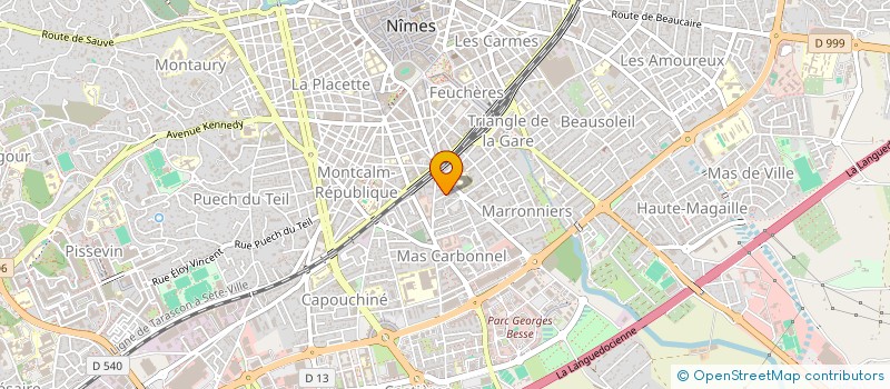 localisation de l'entreprise ACTION  NIMES