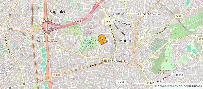 localisation de l'entreprise ACTION à MONTREUIL