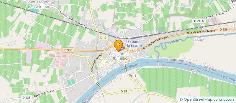 localisation de l'entreprise ACTION AGRICOLE VITICOLE à CASTILLON-LA-BATAILLE