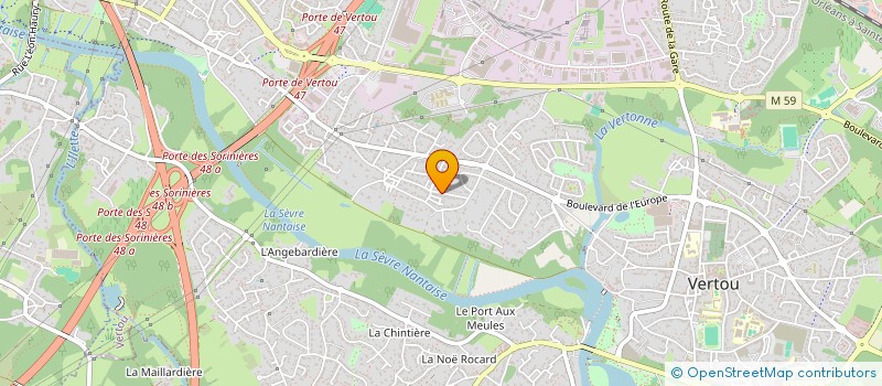 localisation de l'entreprise ACTION AIR à VERTOU