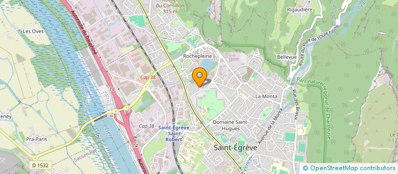 localisation de l'entreprise ACTION - ASSOCIATION POUR LA PROMOTION DU SPORT COMME VECTEUR DE SANTE, DE BIEN-ETRE ET DE PERFORMANCE  SAINT-EGREVE