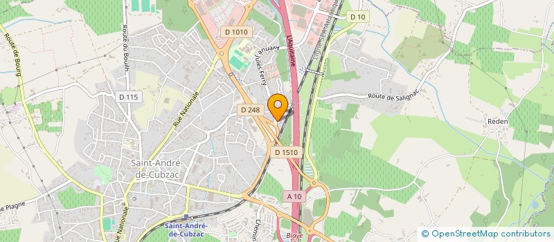 localisation de l'entreprise ACTION AUTO à SAINT-ANDRE-DE-CUBZAC