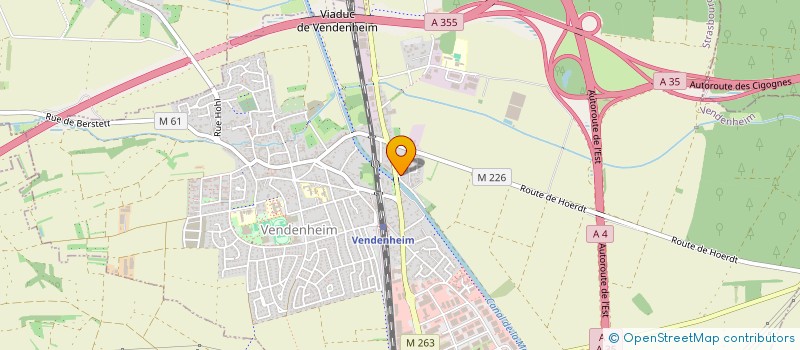 localisation de l'entreprise ACTION BATIMENT 67  VENDENHEIM