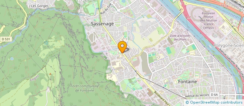 localisation de l'entreprise ACTION BATIMENT SERVICES  SASSENAGE