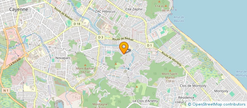 localisation de l'entreprise ACTION-BTP  CAYENNE