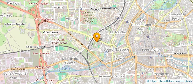 localisation de l'entreprise ACTION CATHOLIQUE OUVRIERE D ILLE ET VILAINE  RENNES