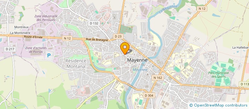 localisation de l'entreprise ACTION CHOMEUR TRAVA ENTRAIDE SOLADIRITE  MAYENNE