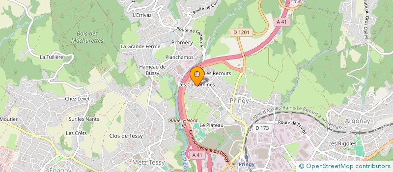 localisation de l'entreprise ACTION CHRETIENNE PAR RADIO ET PRESSE à ANNECY