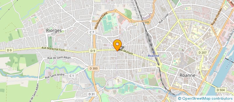 localisation de l'entreprise ACTION COMPTABLE INFORMATIQUE à ROANNE
