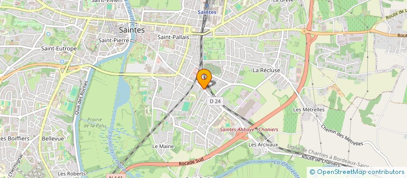 localisation de l'entreprise ACTION CONSO  SAINTES