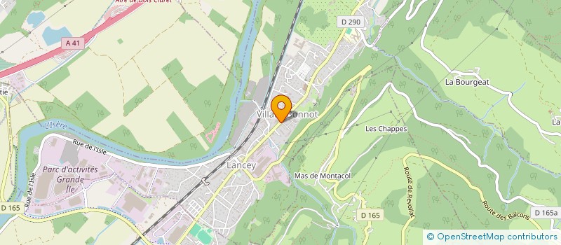 localisation de l'entreprise ACTION CONTACT DISTRIBUTION  VILLARD-BONNOT