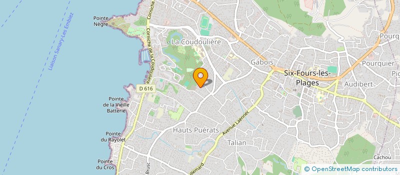 localisation de l'entreprise ACTION CONTRE LES NUISANCES IMPACTANT LE CADRE DE VIE ET LA DEGRADATION DE L'ENVIRONNEMENT DANS LES QUARTIERS DE SIX-FOU à SIX-FOURS-LES-PLAGES