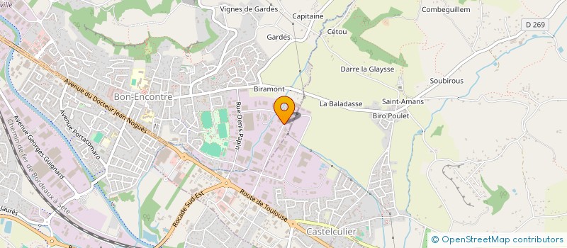 localisation de l'entreprise ACTION DECOUPE SOUDURE à BON-ENCONTRE