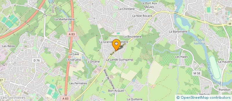 localisation de l'entreprise ACTION DEPANNAGE SERVICE 44 à VERTOU