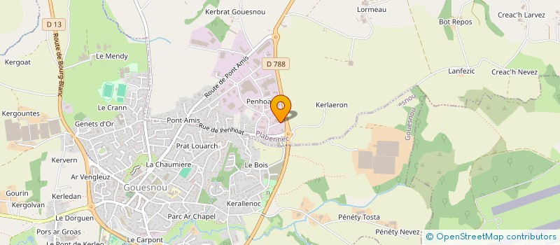 localisation de l'entreprise ACTION DEPOLLUTION à PLABENNEC