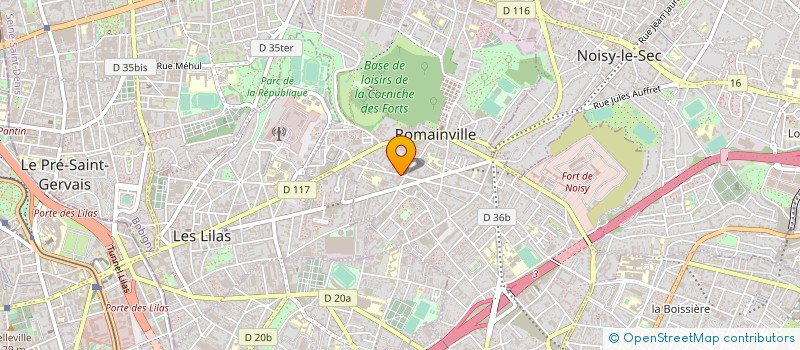 localisation de l'entreprise ACTION ET COMMUNICATION  ROMAINVILLE