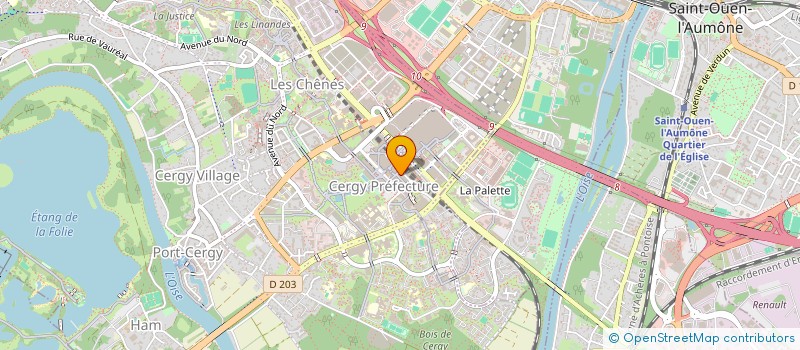 localisation de l'entreprise ACTION ET COMMUNICATION FLORALE à CERGY
