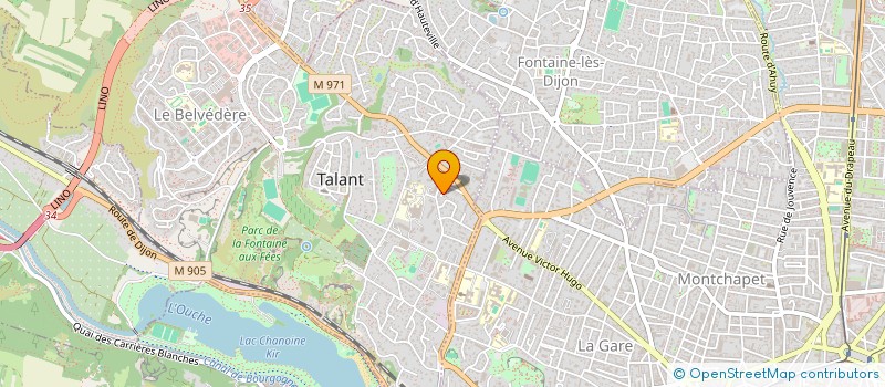 localisation de l'entreprise ACTION ET MOTION !  TALANT