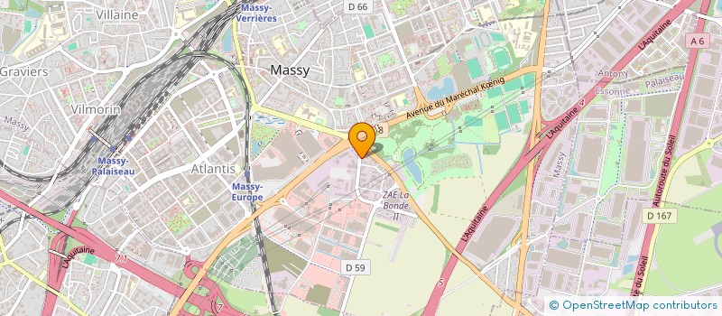 localisation de l'entreprise ACTION ET SERVICE INFORMATIQUES PLUS à MASSY