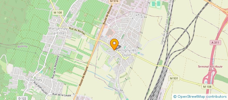 localisation de l'entreprise ACTION ETUDE CONSTRUCTION à PERRIGNY-LES-DIJON