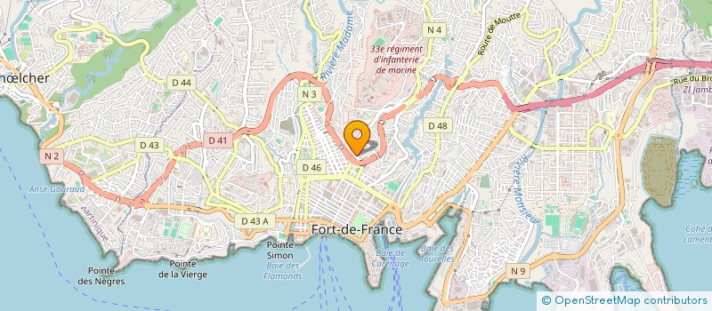 localisation de l'entreprise ACTION FEU  FORT-DE-FRANCE