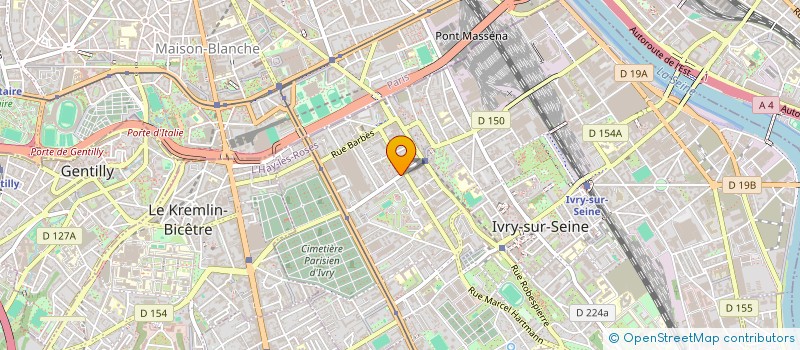 localisation de l'entreprise ACTION FORMATION ET COMPETENCES  IVRY-SUR-SEINE