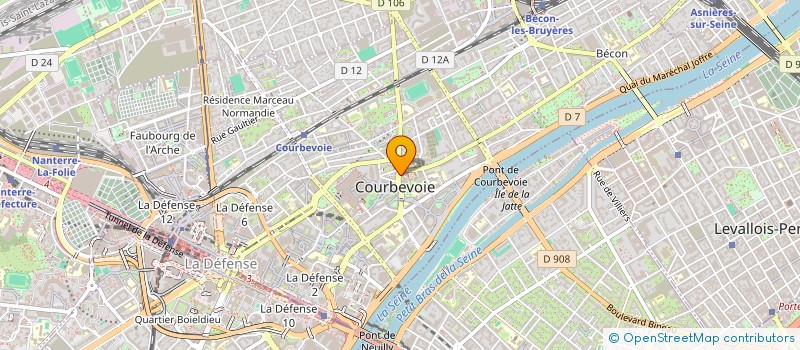 localisation de l'entreprise ACTION FRANCE ENVIRONNEMENT à COURBEVOIE