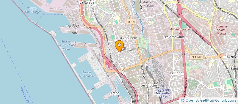 localisation de l'entreprise ACTION FRANCE SECURITE à MARSEILLE