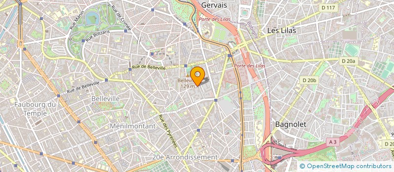 localisation de l'entreprise ACTION GLOBALE EMPLOI PARIS 20EME  PARIS