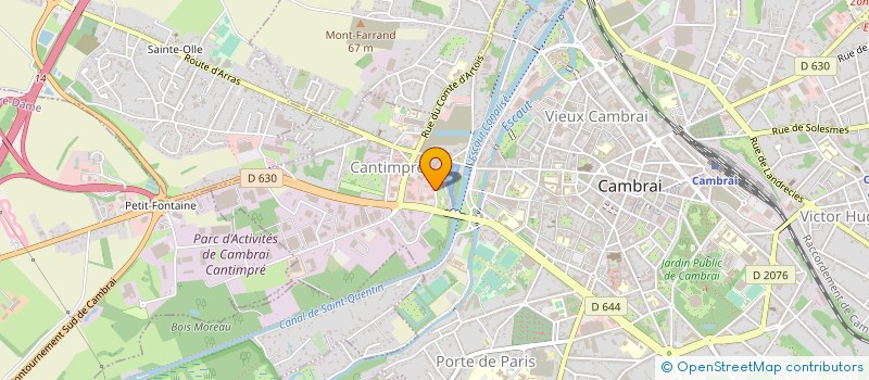 localisation de l'entreprise ACTION HABITAT à CAMBRAI