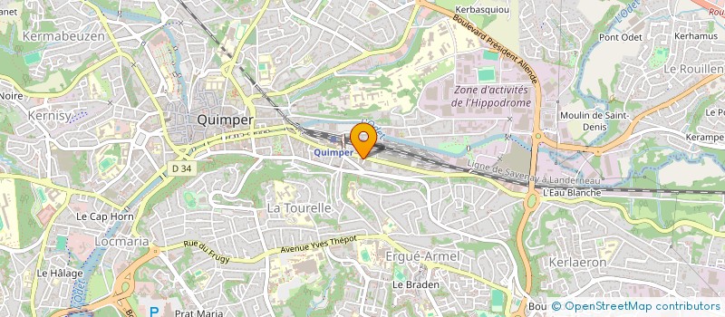 localisation de l'entreprise ACTION IMMOBILIER à QUIMPER